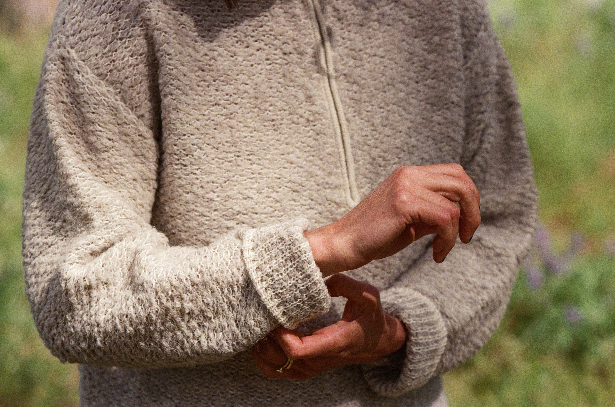 503/ Alpaca Half Zip/ Granite