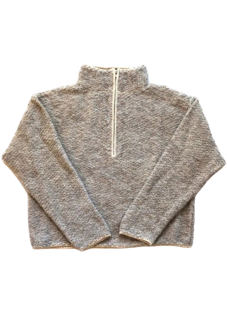 503/ Alpaca Half Zip/ Granite